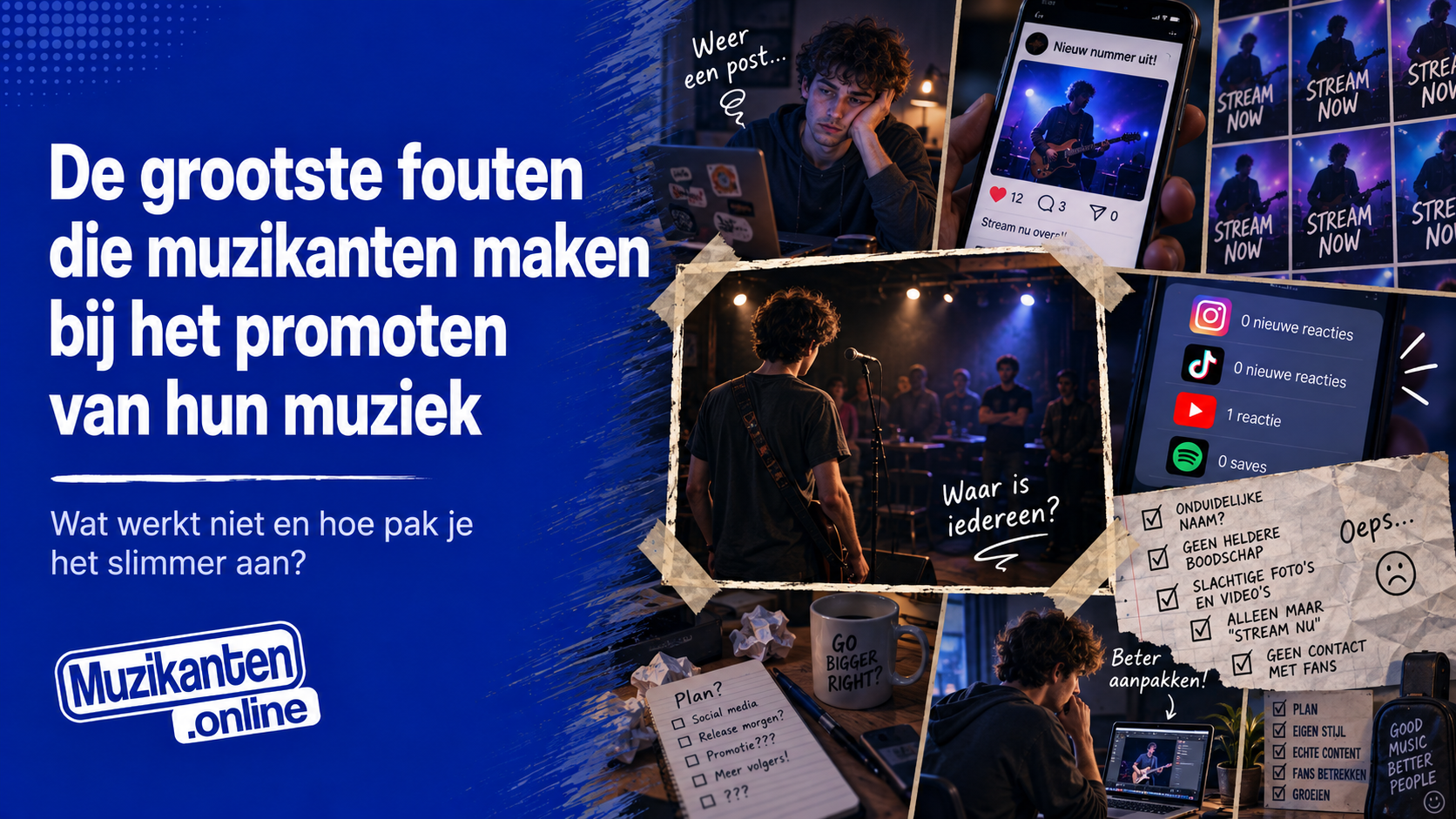 De grootste fouten die muzikanten maken bij het promoten van hun muziek
